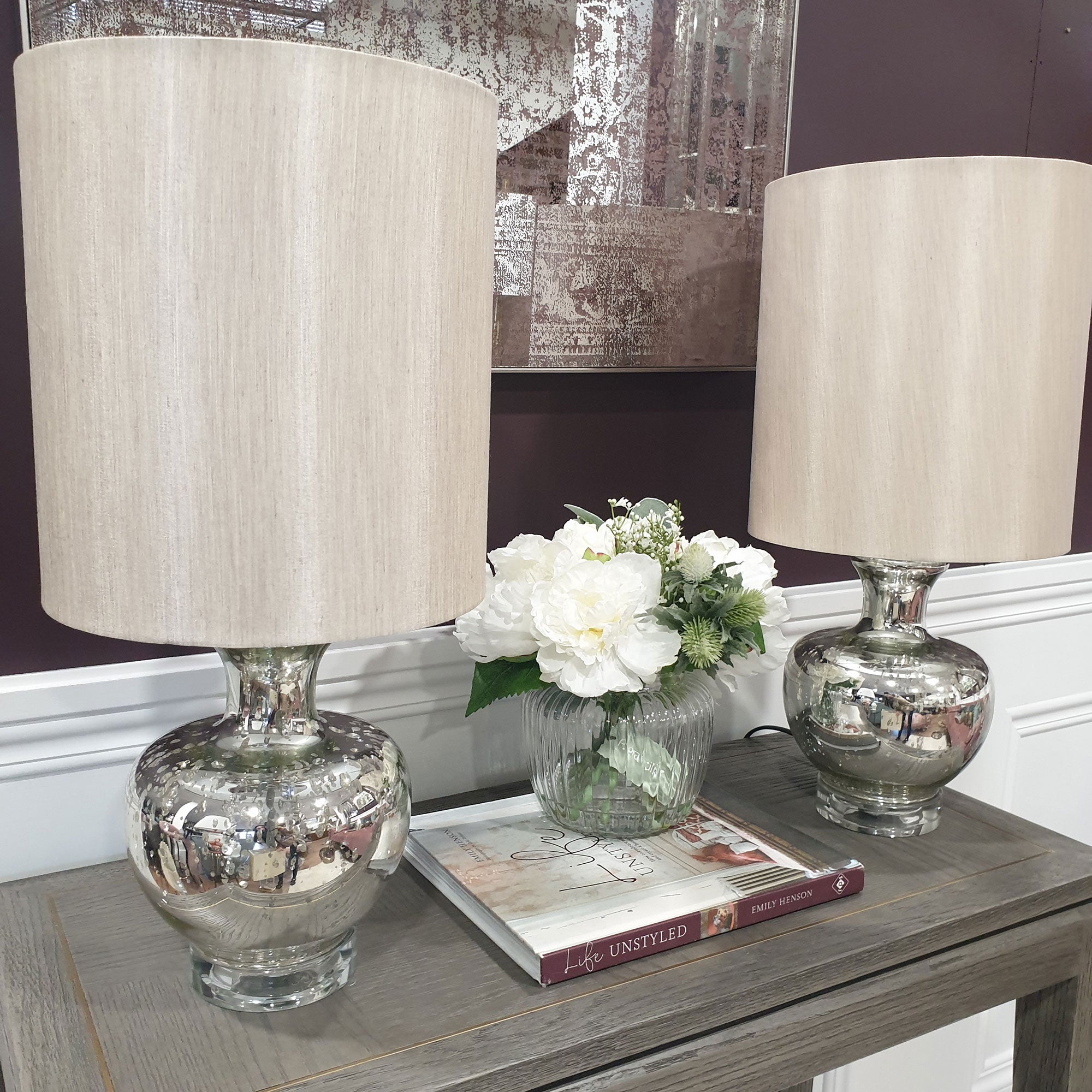 Tamara - Taupe Twin Table Lamp Set