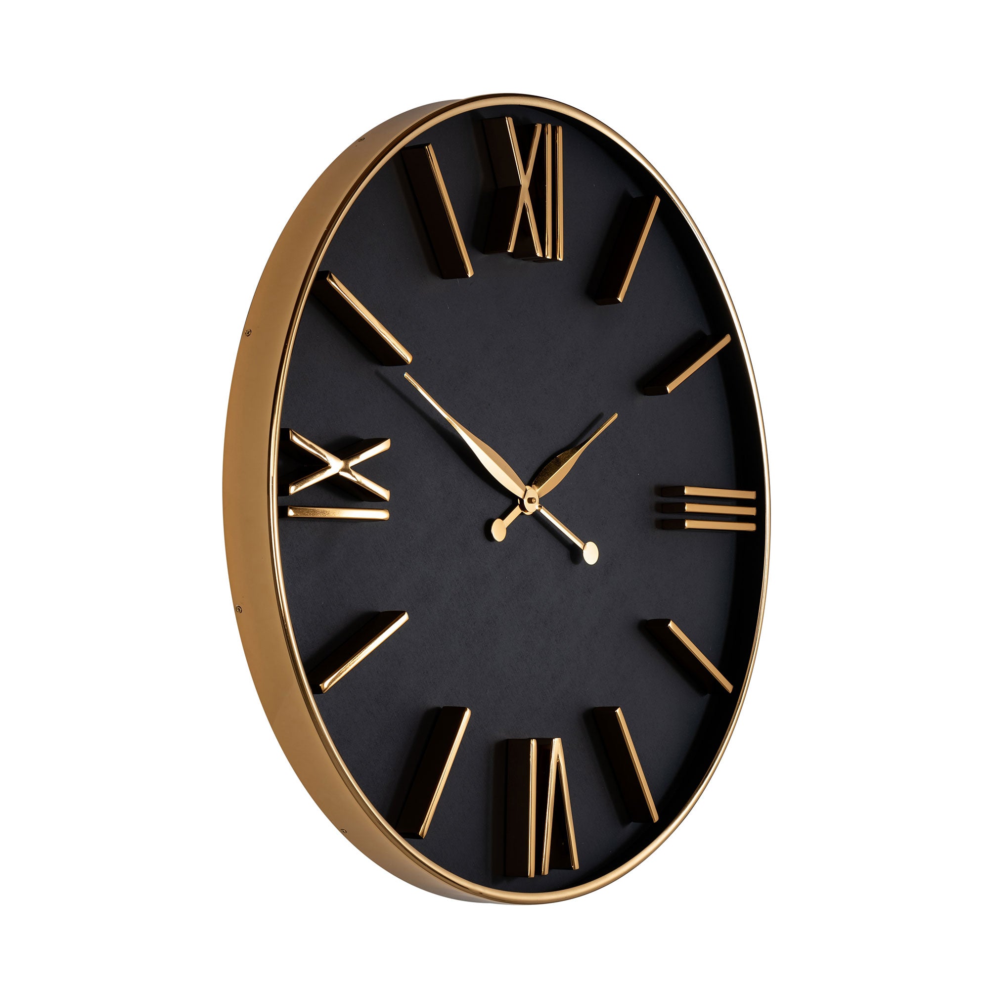 Romano - Black & Gold Wall Clock