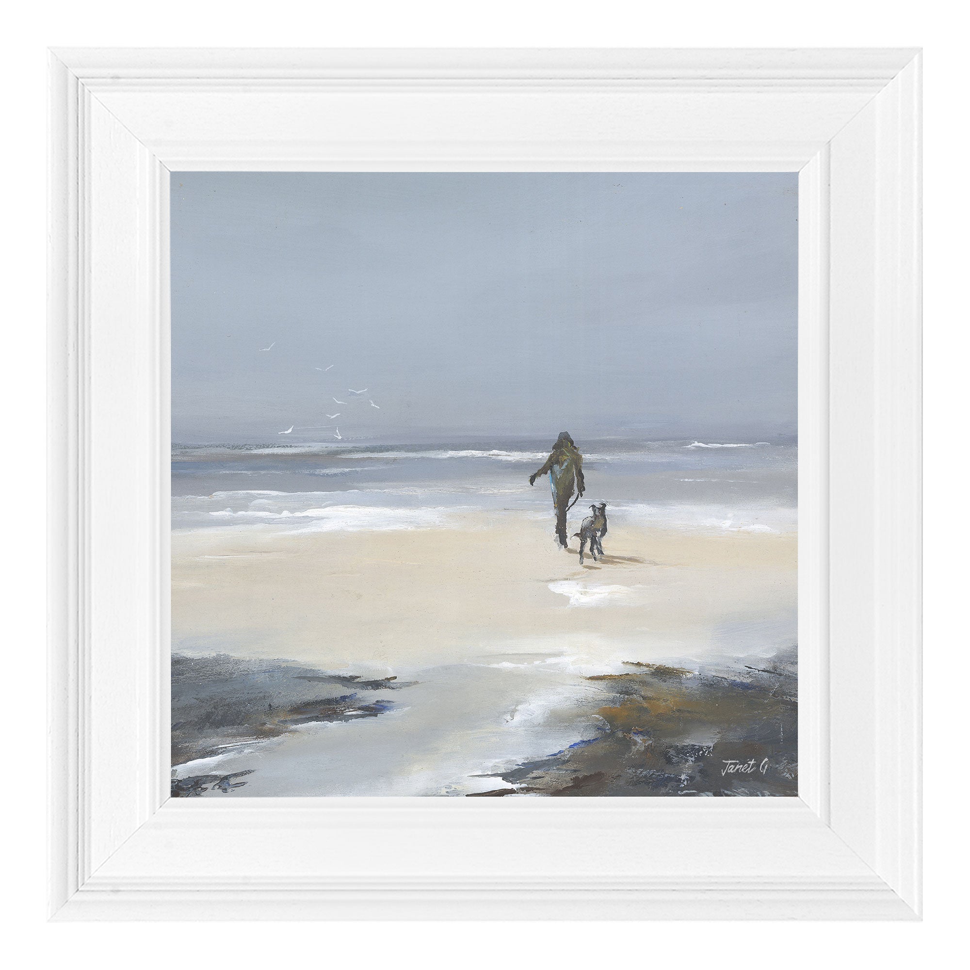 Beach Walk I - Framed Print By Janet Gammans