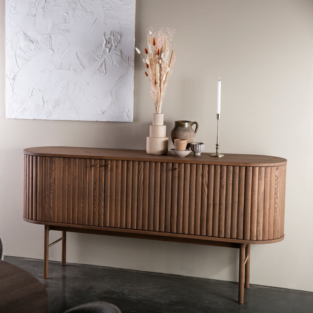 Thoren - 3 Door Sideboard With Wooden Legs