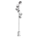 Stromboli - Smoked Ribbed Glass 6 Light Floor Lamp