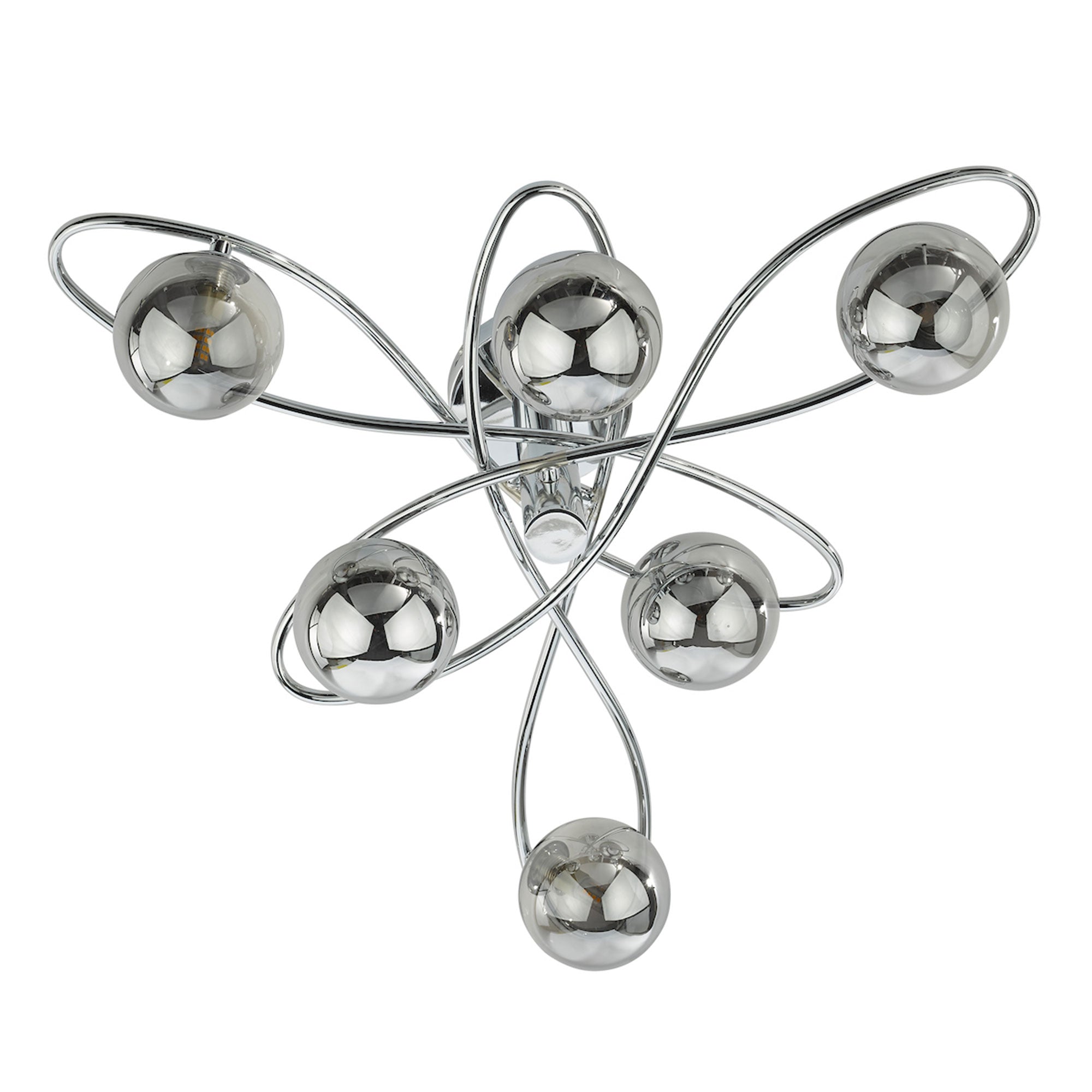 Santorini - Polished Chrome 6 Light Semi Flush