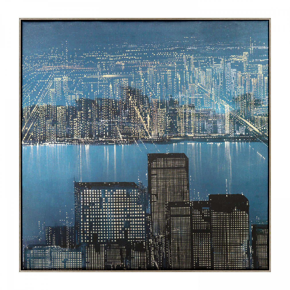 Night Life - Framed Canvas By Robert Lachapelle