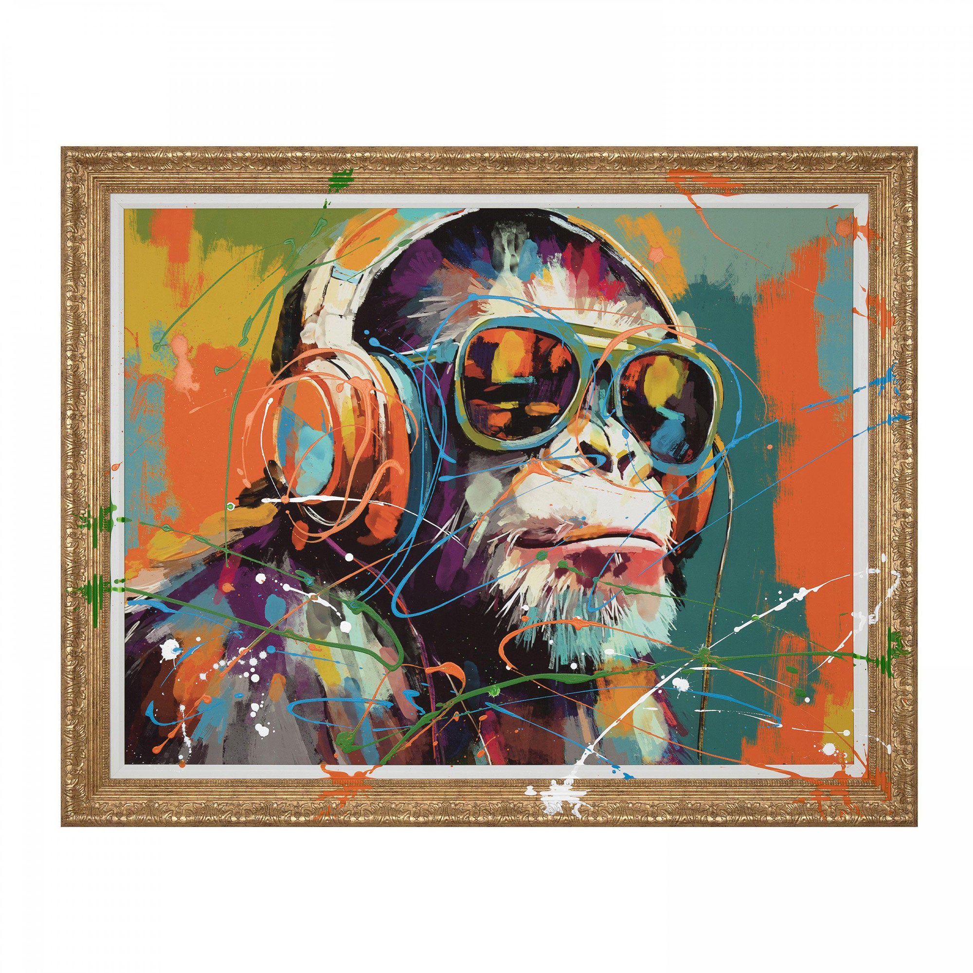 Chillin Chimp -  Framed Print By Sabrina Roscino