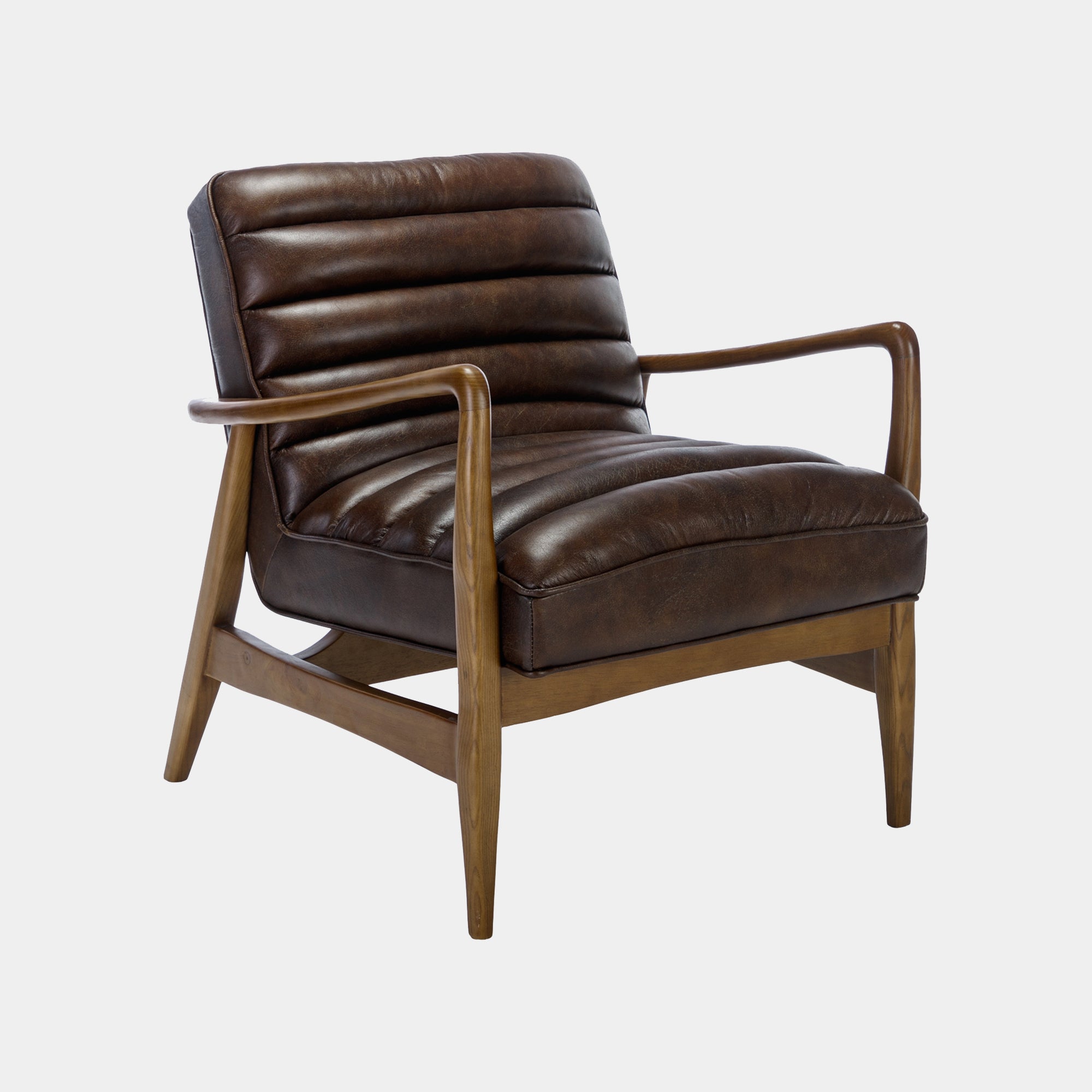 Charlotte - Accent Chair In Leather Vintage Brown