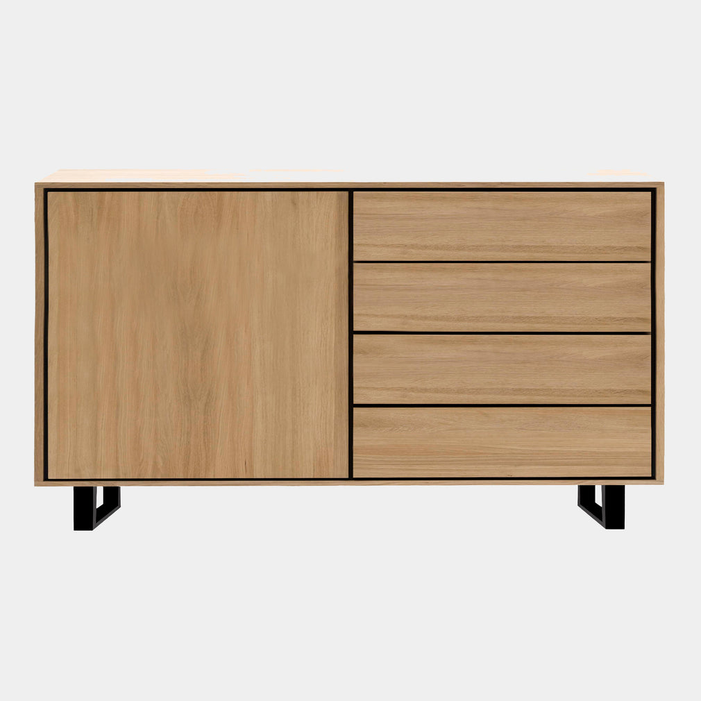 1 Door/4 Drawer Sideboard With Black Steel Leg 8