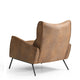 Accent Chair In Leather Effect PU Achilles Brown