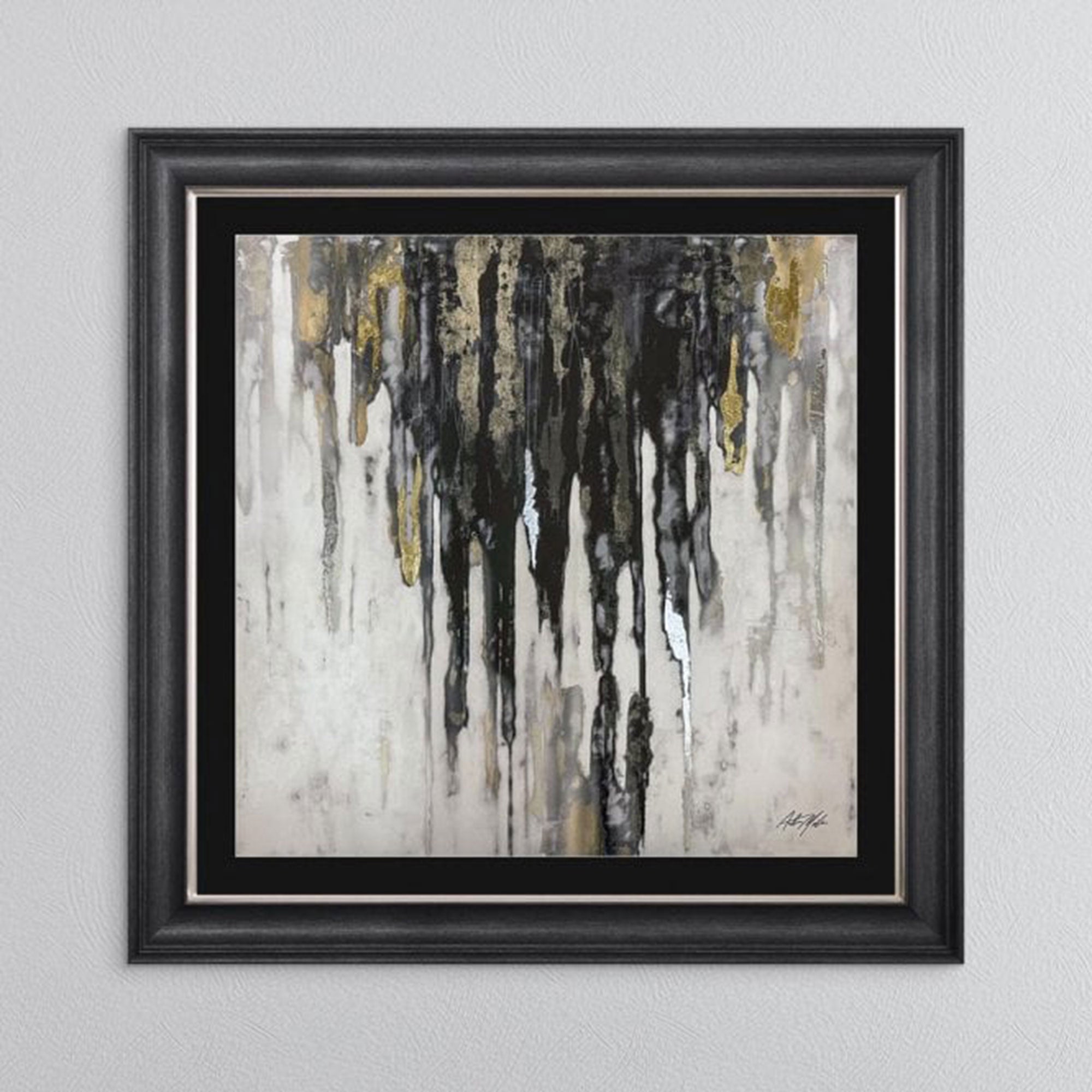 Keys 1 Gold Abstract - Framed Print