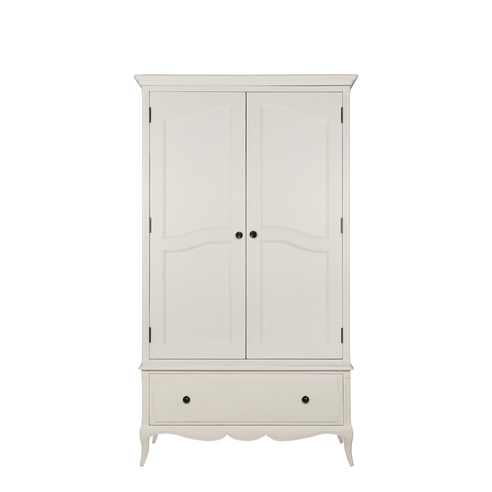 Genevieve - 2 Door 1 Drawer Wardrobe In White Paint Finish