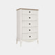 Genevieve - 5 Drawer Tall Chest In White Paint Finish