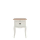 Genevieve - 1 Drawer Bedside In White Paint Finish