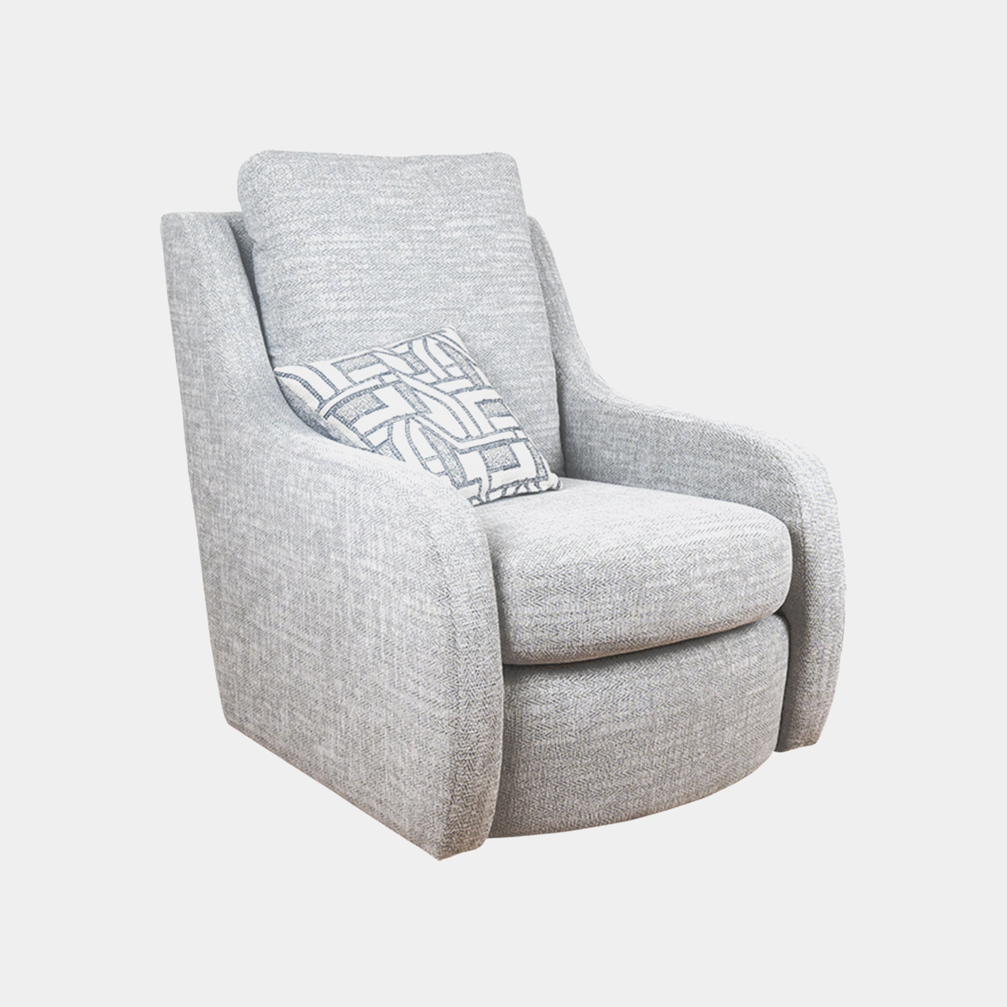 Swivel Accent Chair In Fabric
