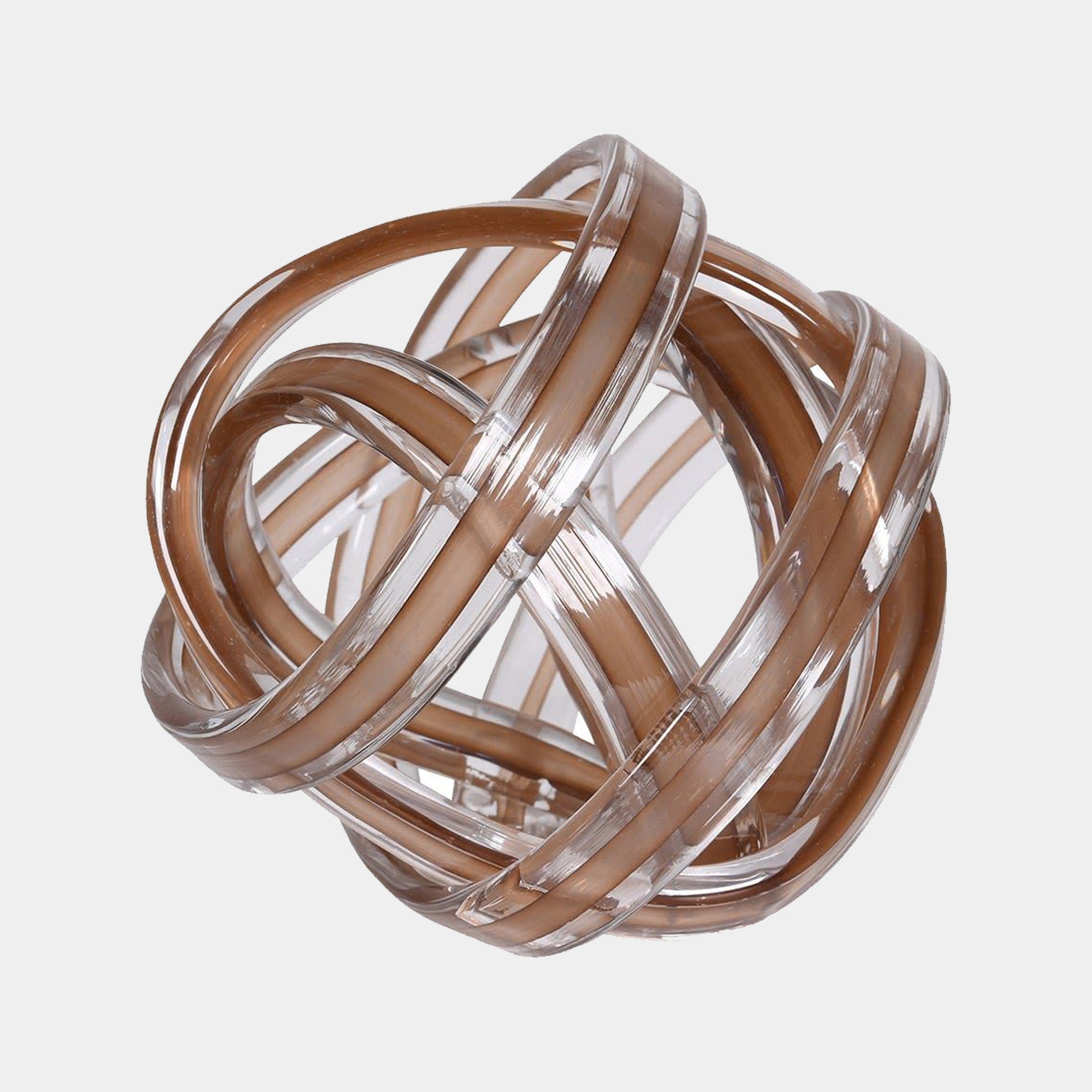 Twisted Brown - Glass Knot