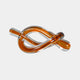 Twisted Glass Knot - Amber