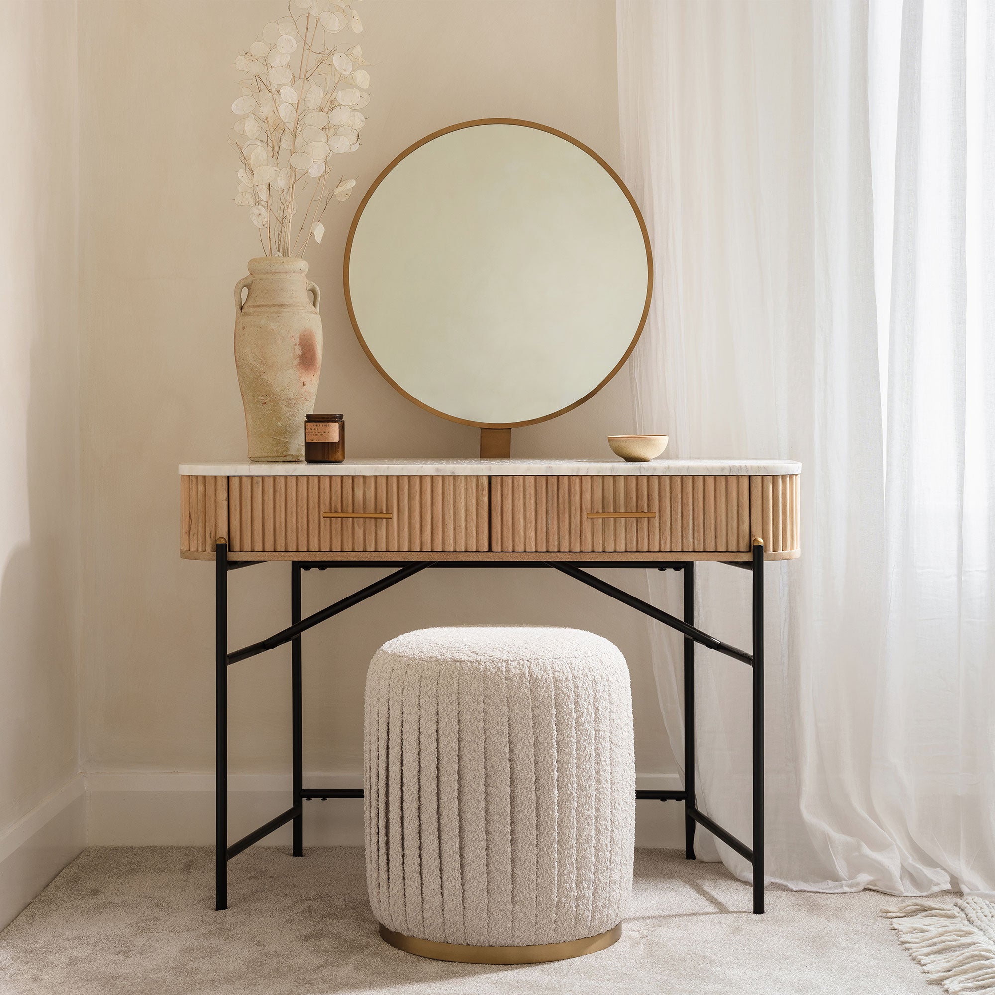 Bombay - Pleated Stool