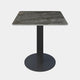 Trinity - Small Square Grey Gold Gloss Ceramic Dining Table