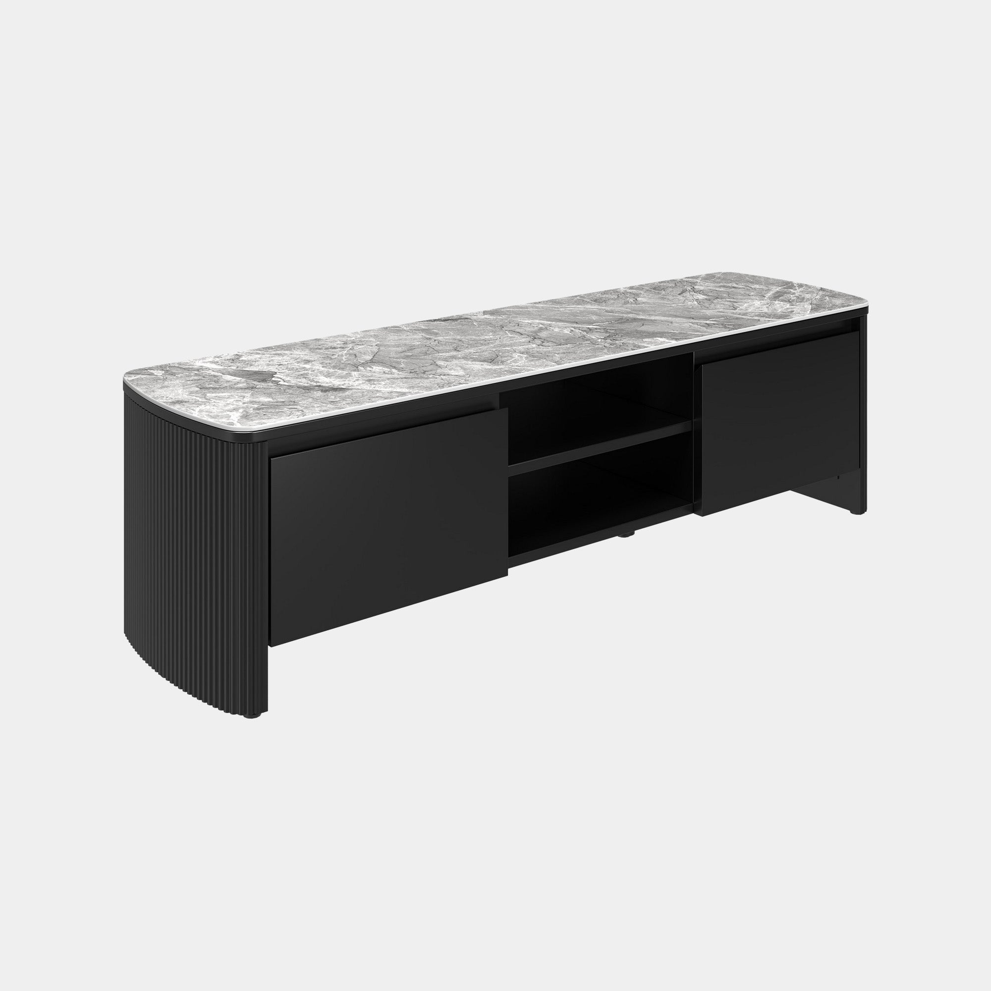 Collina - TV Unit Light Grey Gloss Ceramic