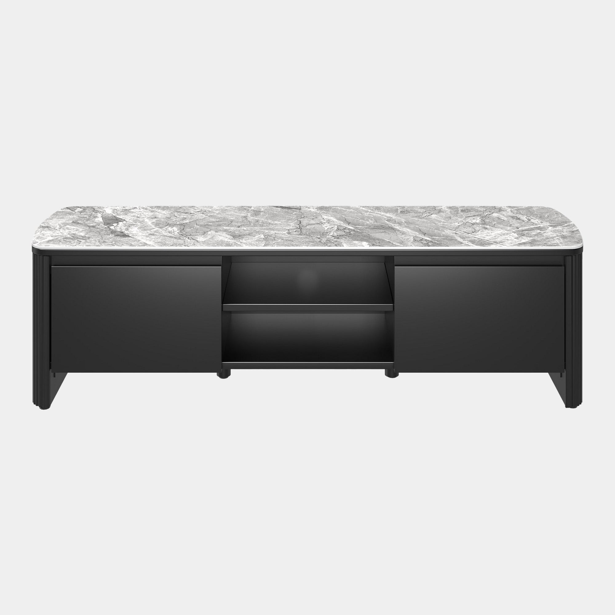 Collina - TV Unit Light Grey Gloss Ceramic