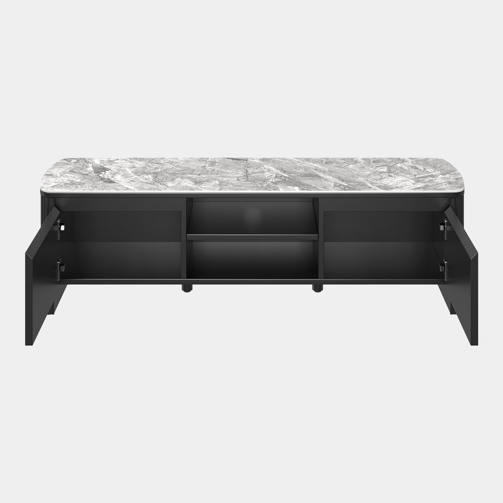 Collina - TV Unit Light Grey Gloss Ceramic