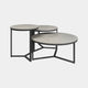 Pisa - 3 Piece Coffee Table Set In Gloss Grey