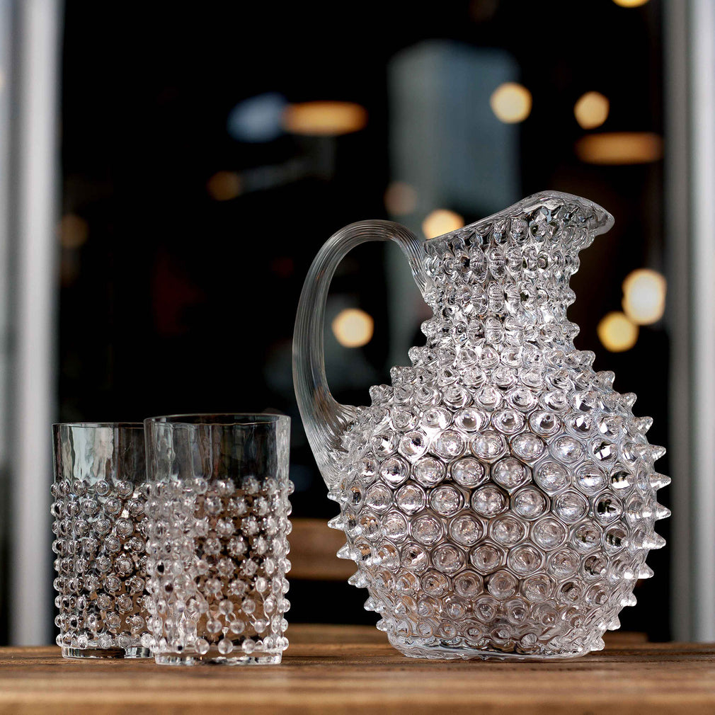 Hobnail - Clear Low Jug