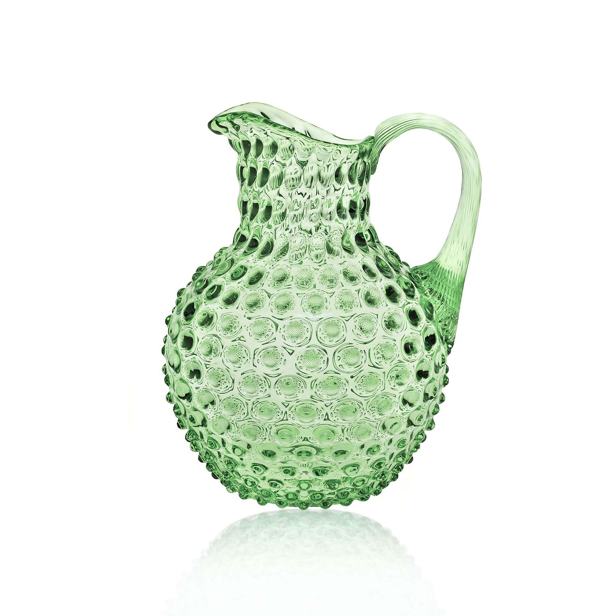 Hobnail - Light Green Low Jug