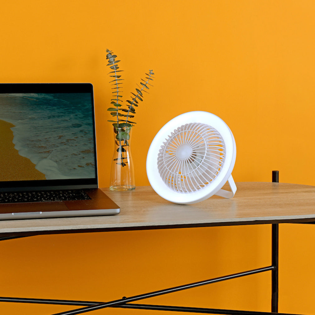 Tally - White Rechargeable Desk Fan