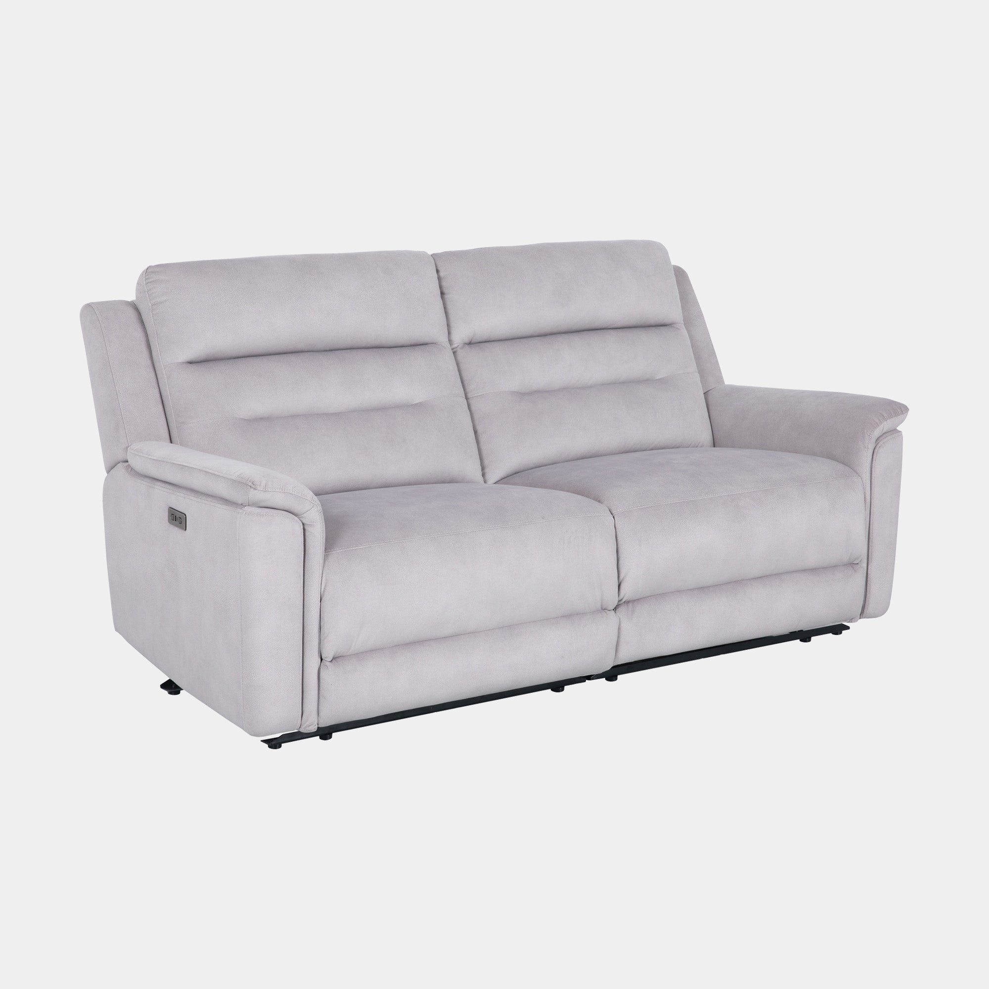 Bergamo - 3 Seat Sofa With Power Recliners In Aspen Latte Fabric