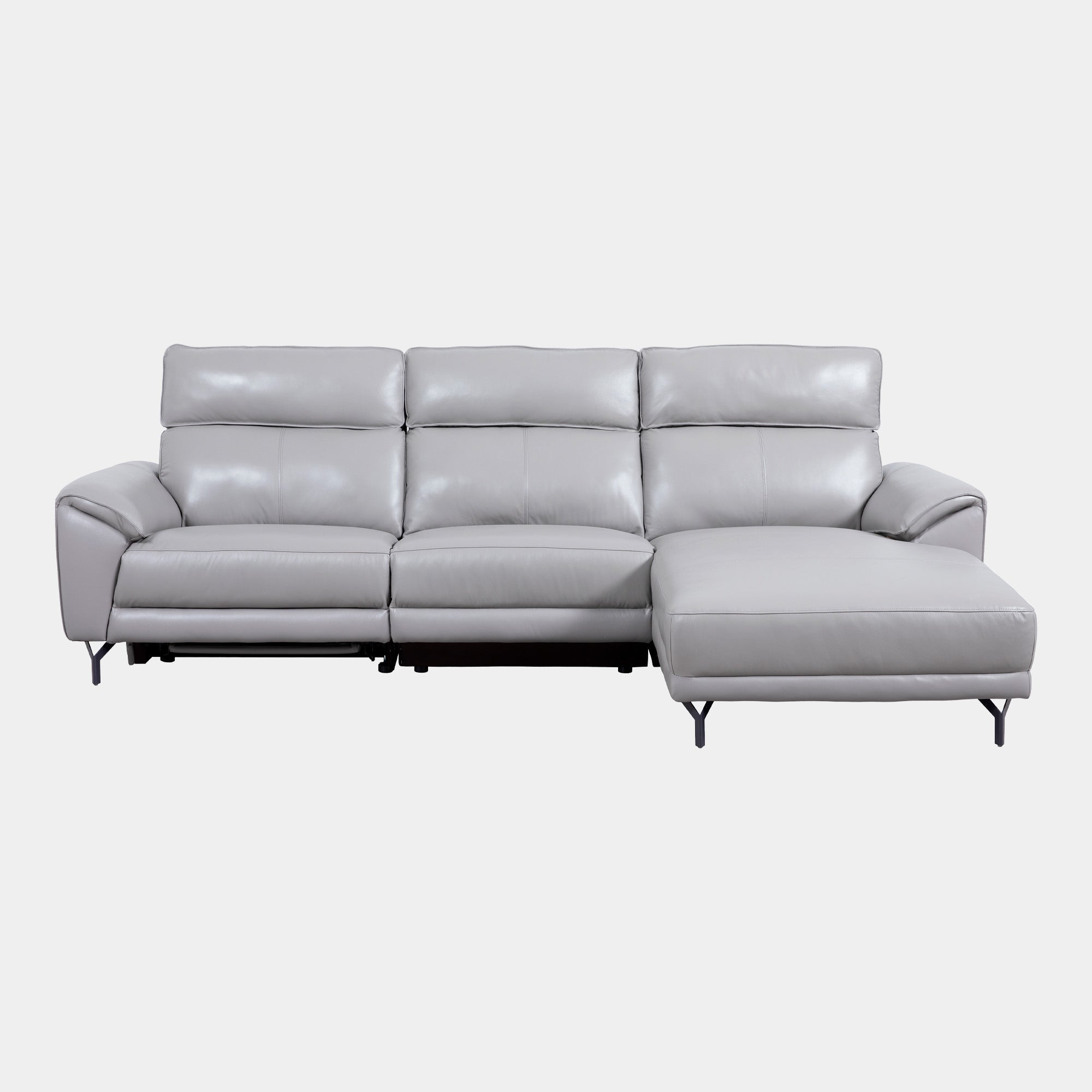 Malpensa - 3 Seat Recliner Sofa With RHF Chaise In Leather