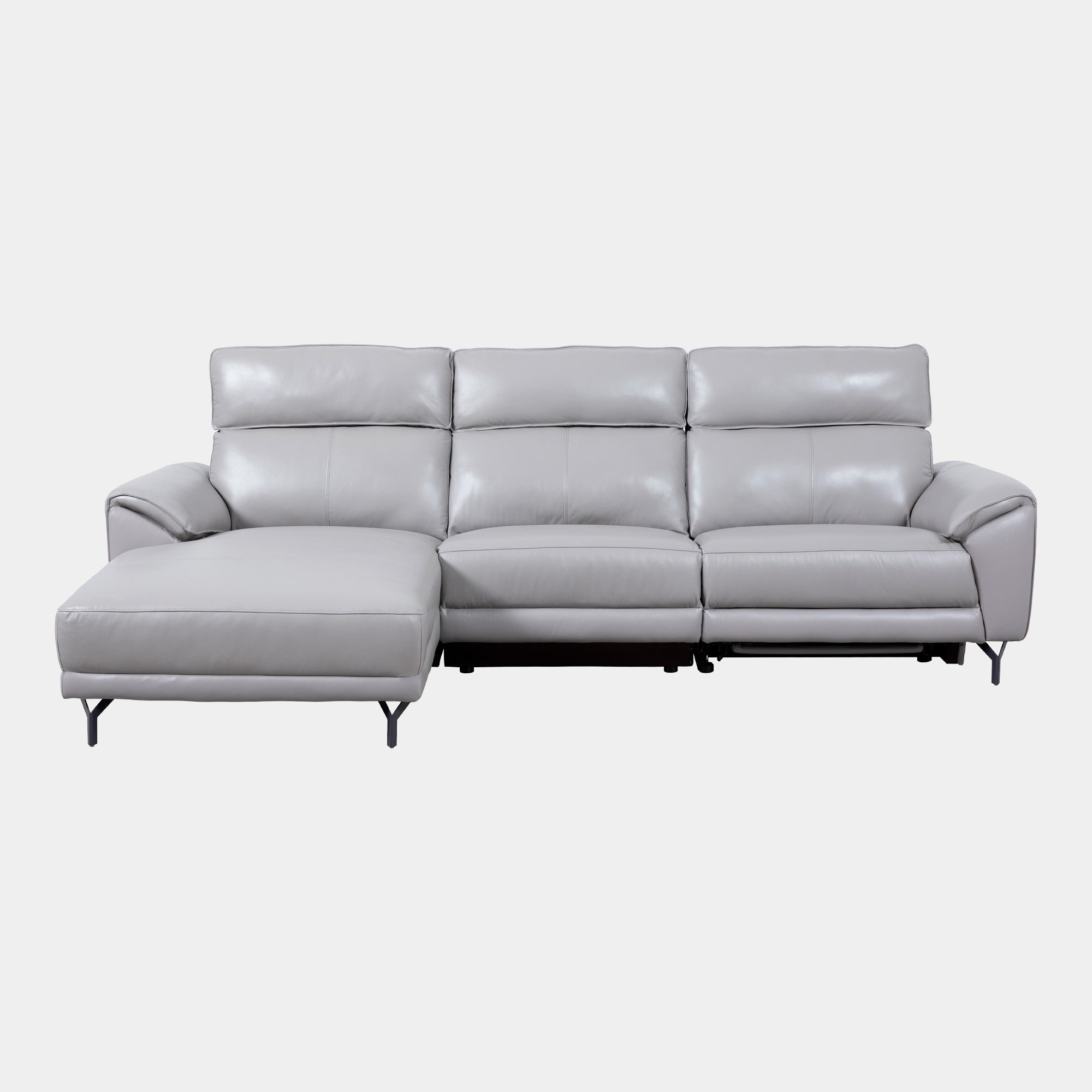 Malpensa - 3 Seat Recliner Sofa With LHF Chaise In Leather