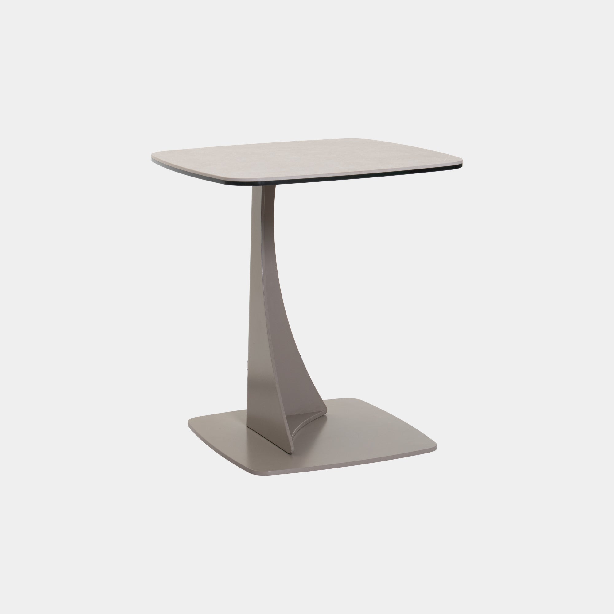 Bari - Lamp Table In Light Grey Ceramic