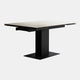 Seville - 160cm Exteding Dining Table In Beige Ceramic With Charcoal Base