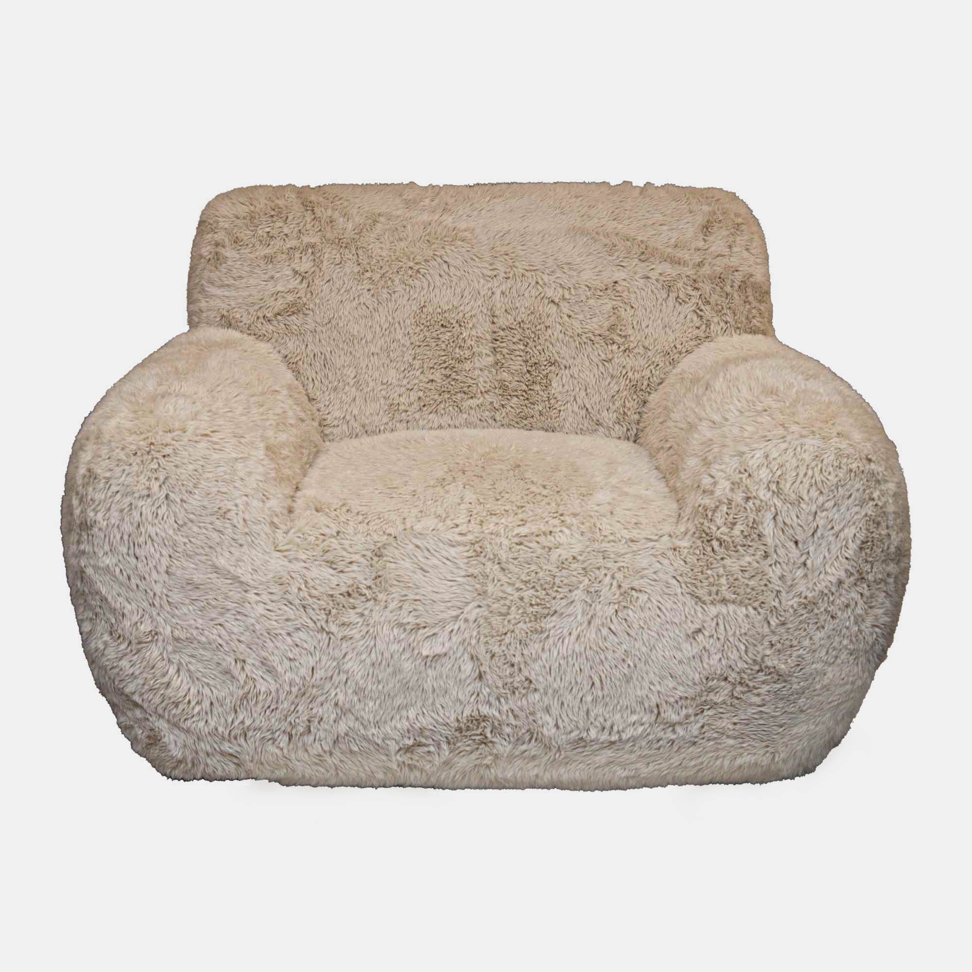 Cheviot - Chair In Fabric Yakety Yak Sand With Black Wood Feet