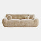 Cheviot - 3 Seat Sofa In Fabric Yakety Yak Sand With Black Wood Feet