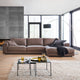 Domino - Large Sofa With RHF Chaise In Leather
