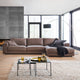 Domino - Large Sofa With LHF Chaise In Leather