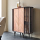 Costes - Highboard With Metal Inserts and Wooden Frame