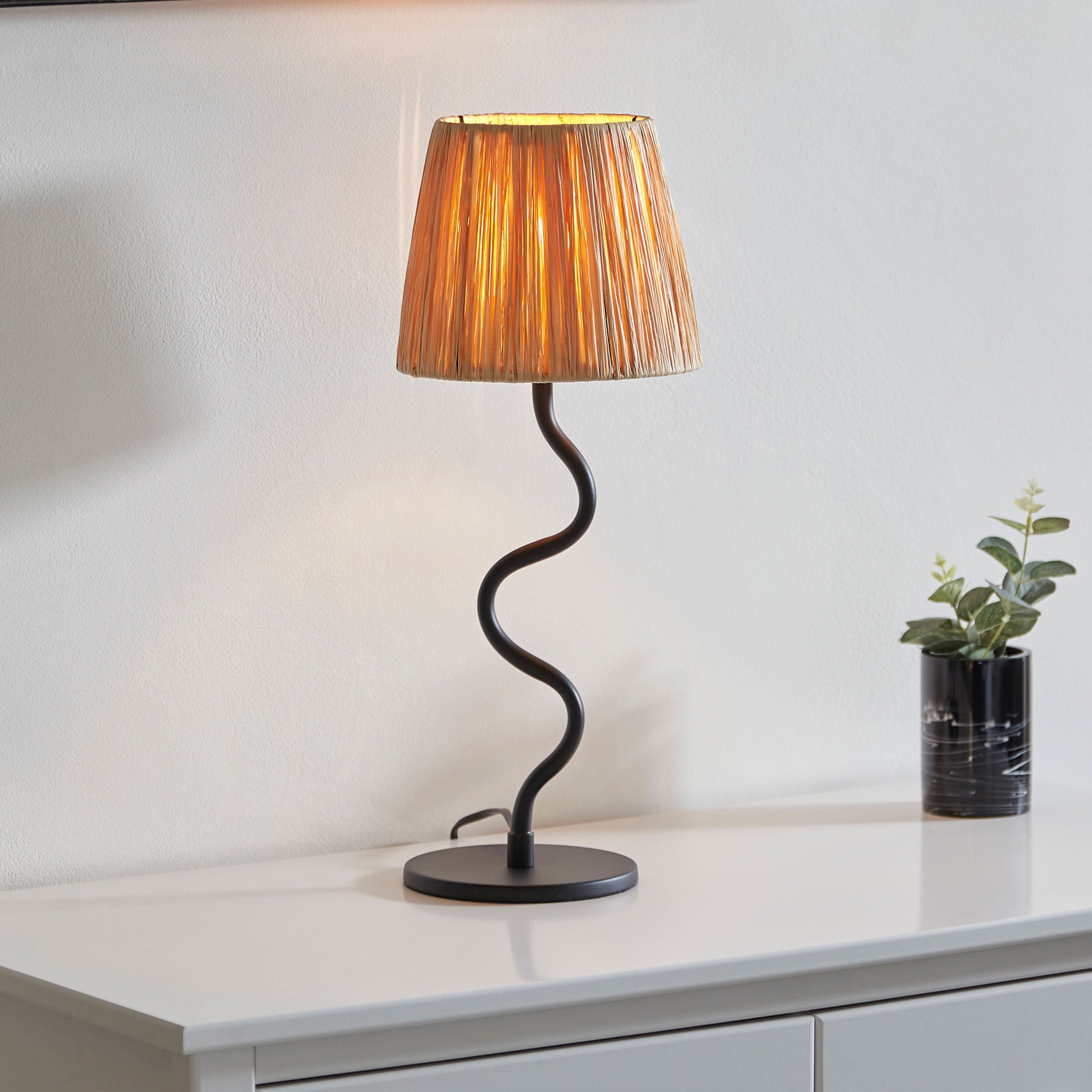 Squiggle -  Black Table Lamp