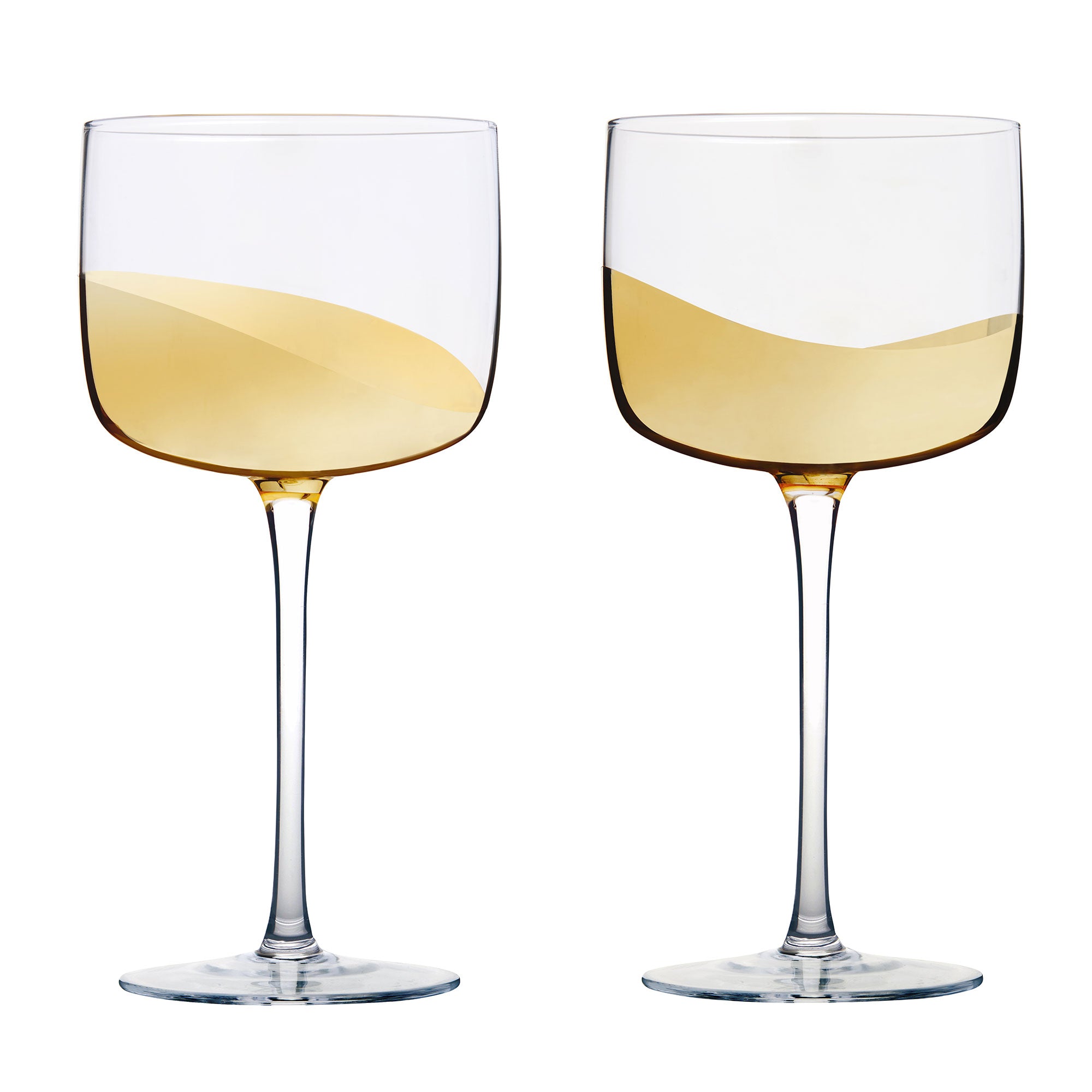 Wave - Gold Gin Glasses