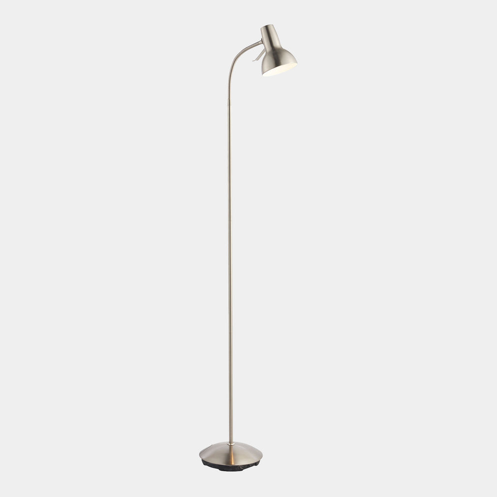 Anna - Silver Flex Head Floor Lamp