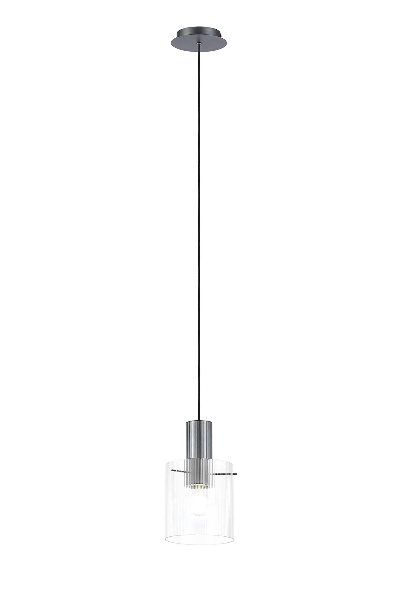 Rizzi - Ribbed Clear Pendant