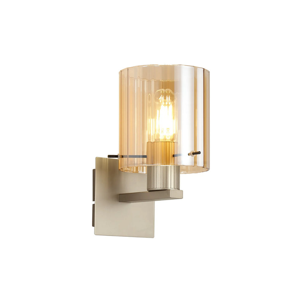 Rizzi - Ribbed Amber Wall Light