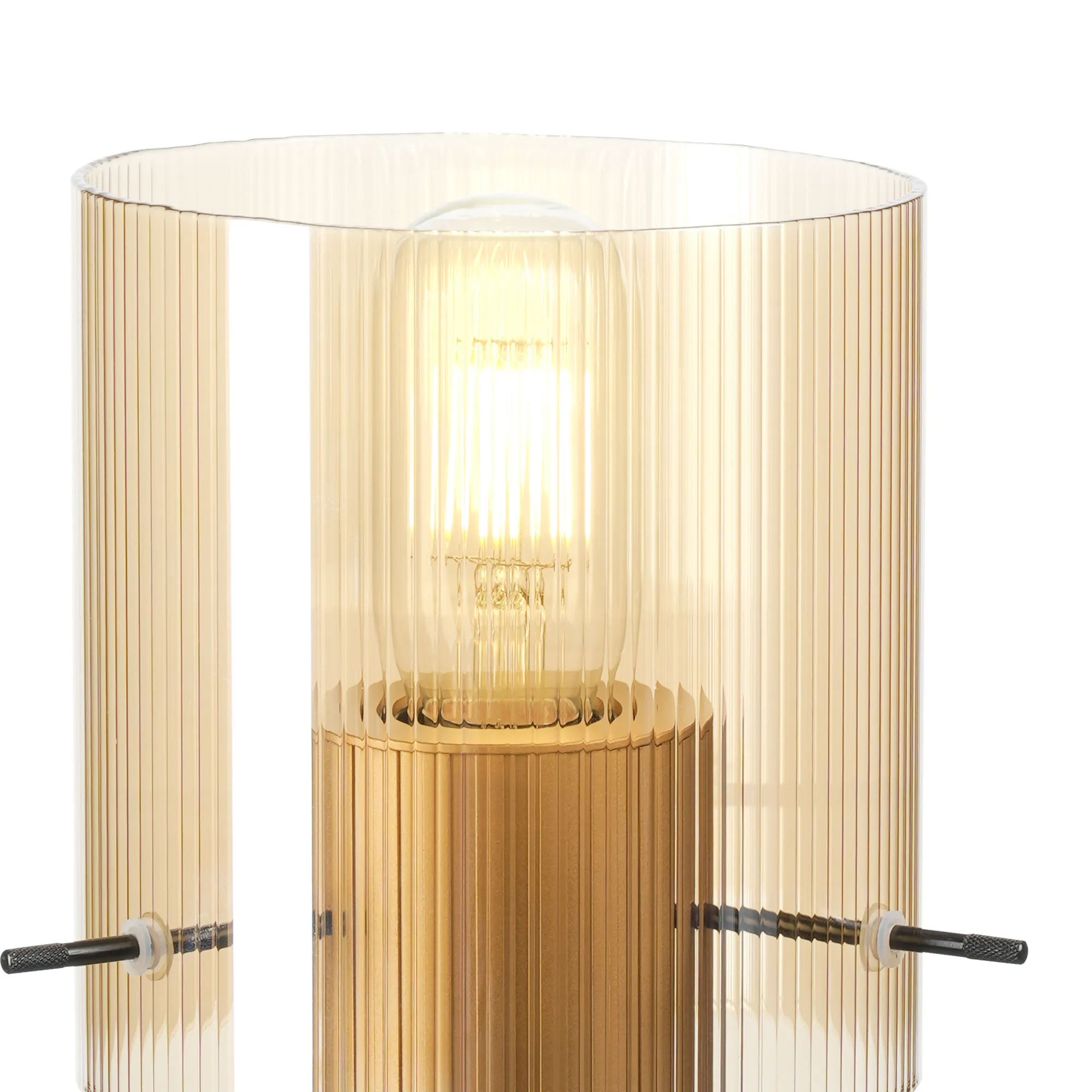 Rizzi - Amber Ribbed Table Lamp