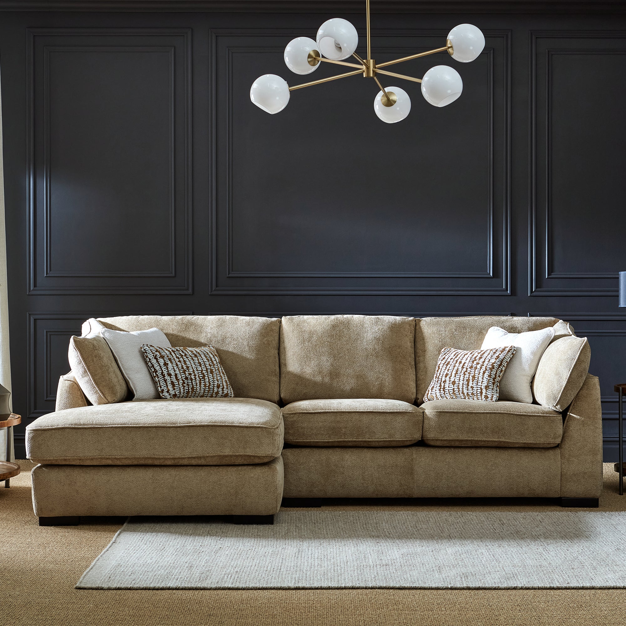 LHF Chaise Group (LHF Chaise + RHF Medium Sofa) In Fabric Dolce