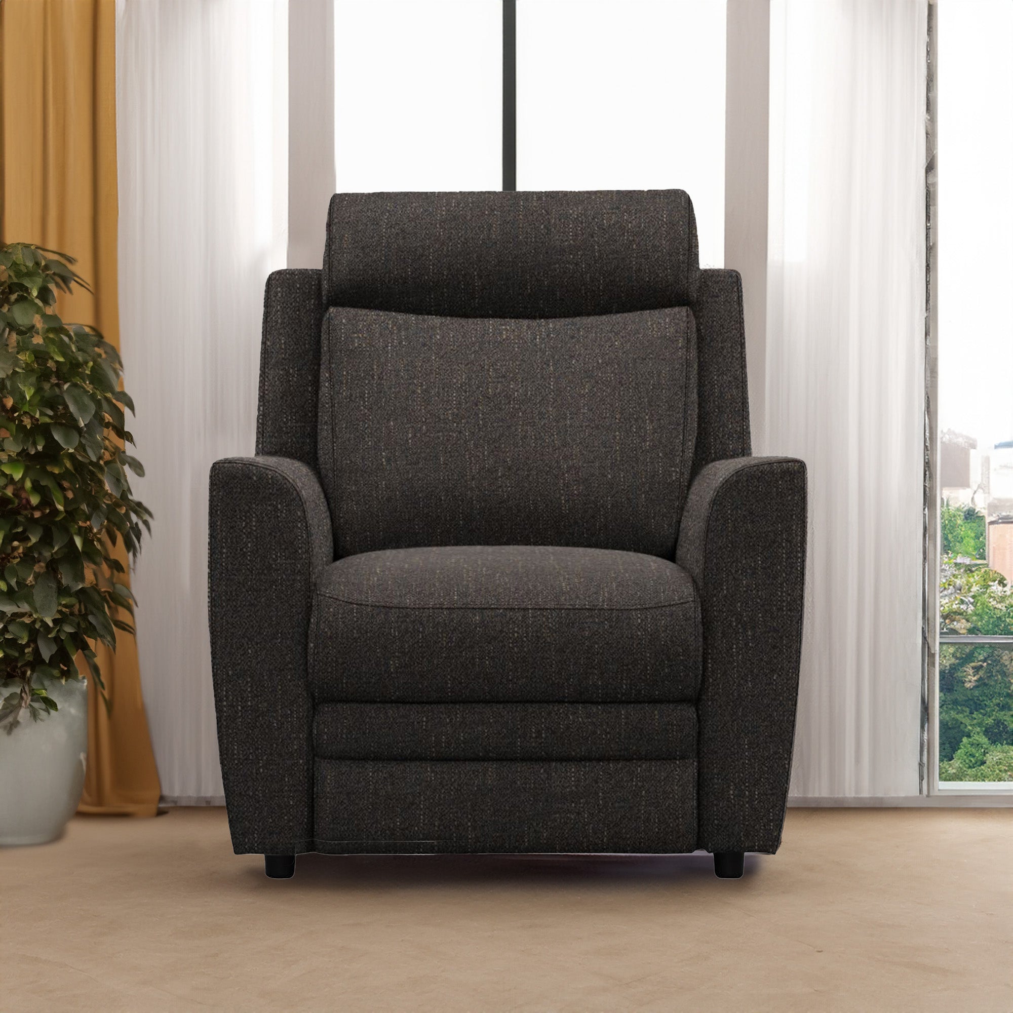 Power Recliner Armchair With USB Port In Fabric Grade A