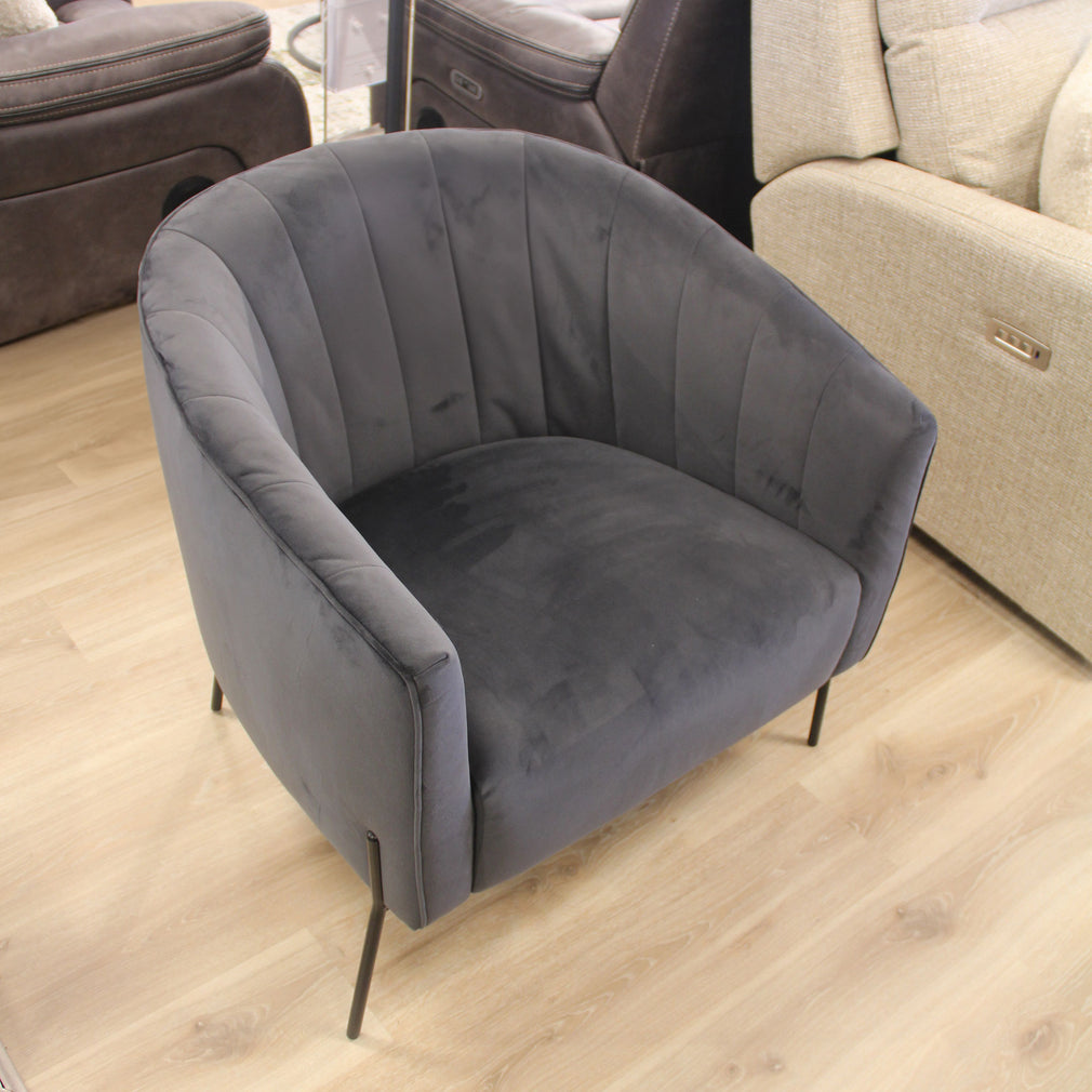 Dolce Accent Chair In Fabric BSF20 / wobbles / use TX 1227 SMOKE