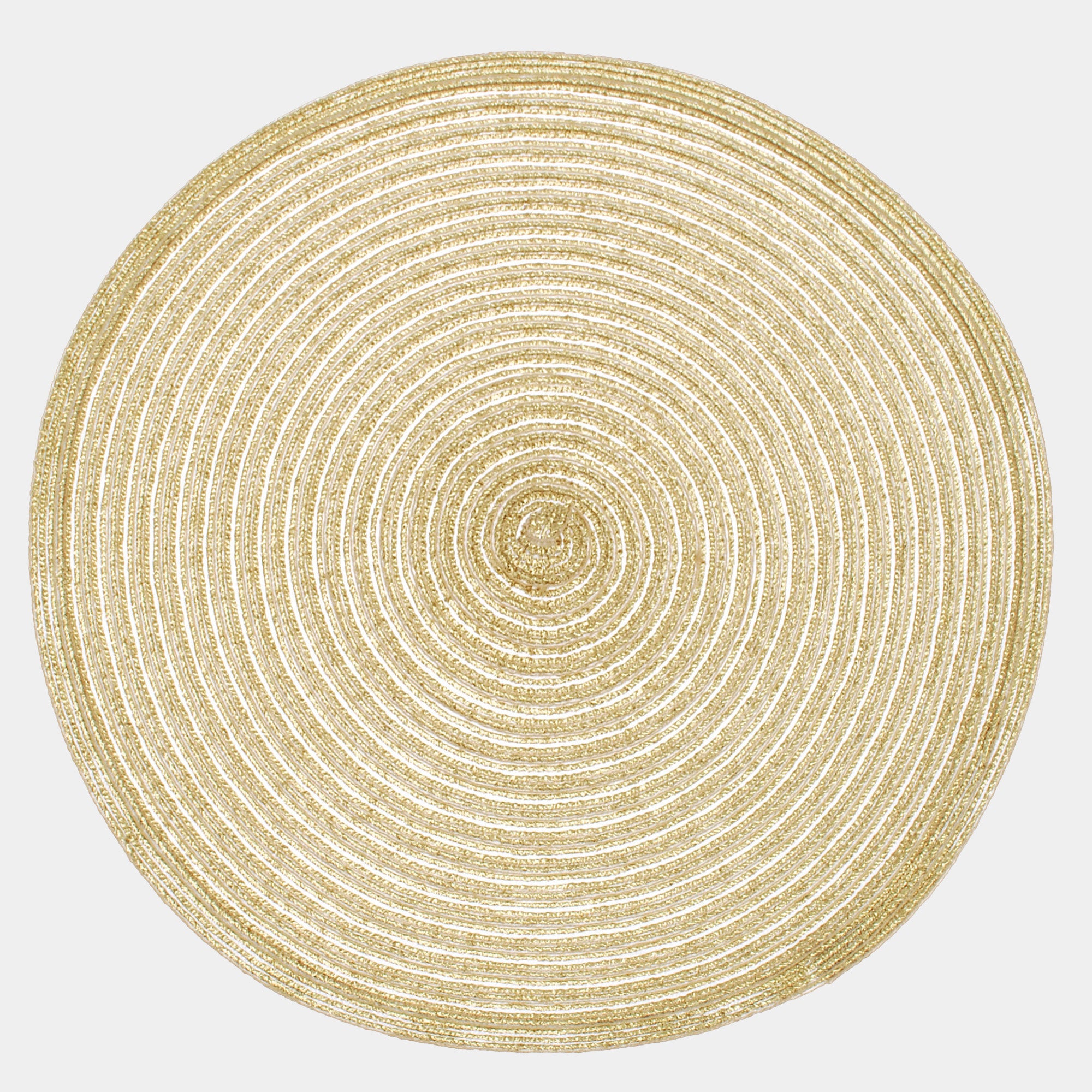 Circular Woven Lurex- Gold Placemat