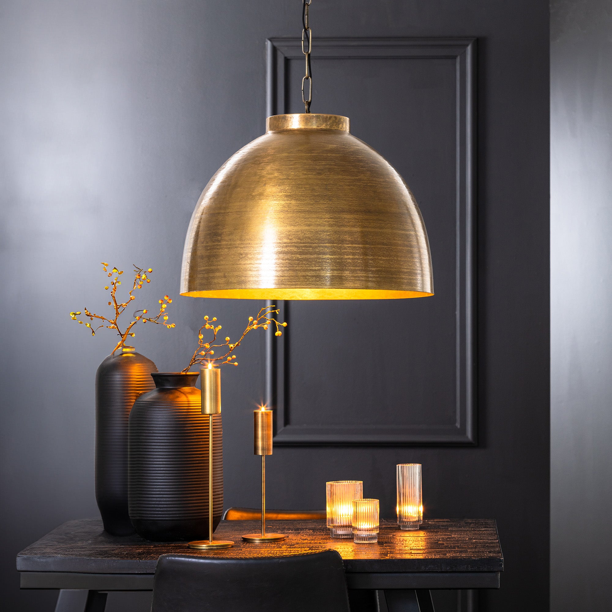 Swift - Large Bronze Hanging Lamp