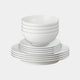 Carve - White 12 Piece Dinner Set