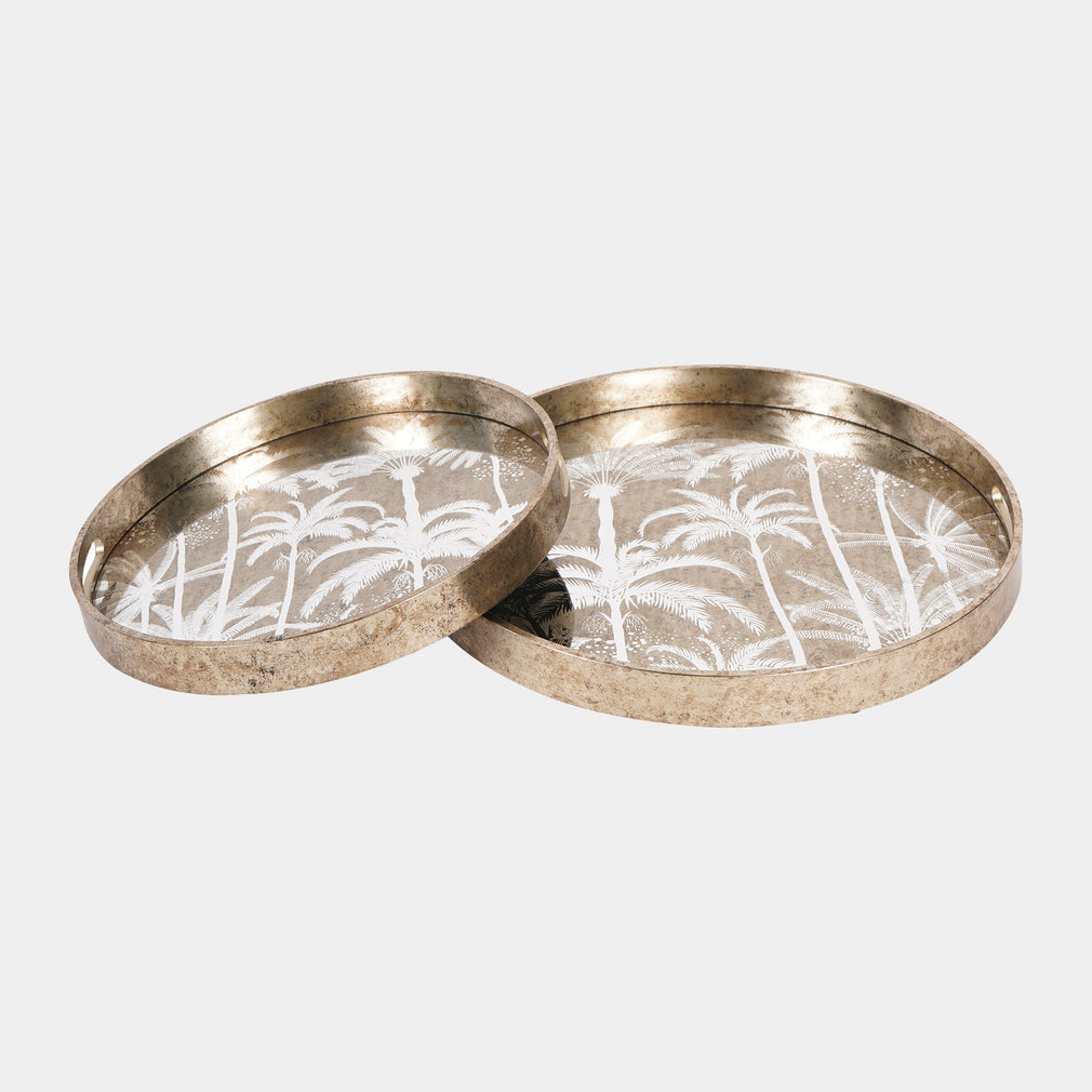 Palm Tree - Set of 2 Trays